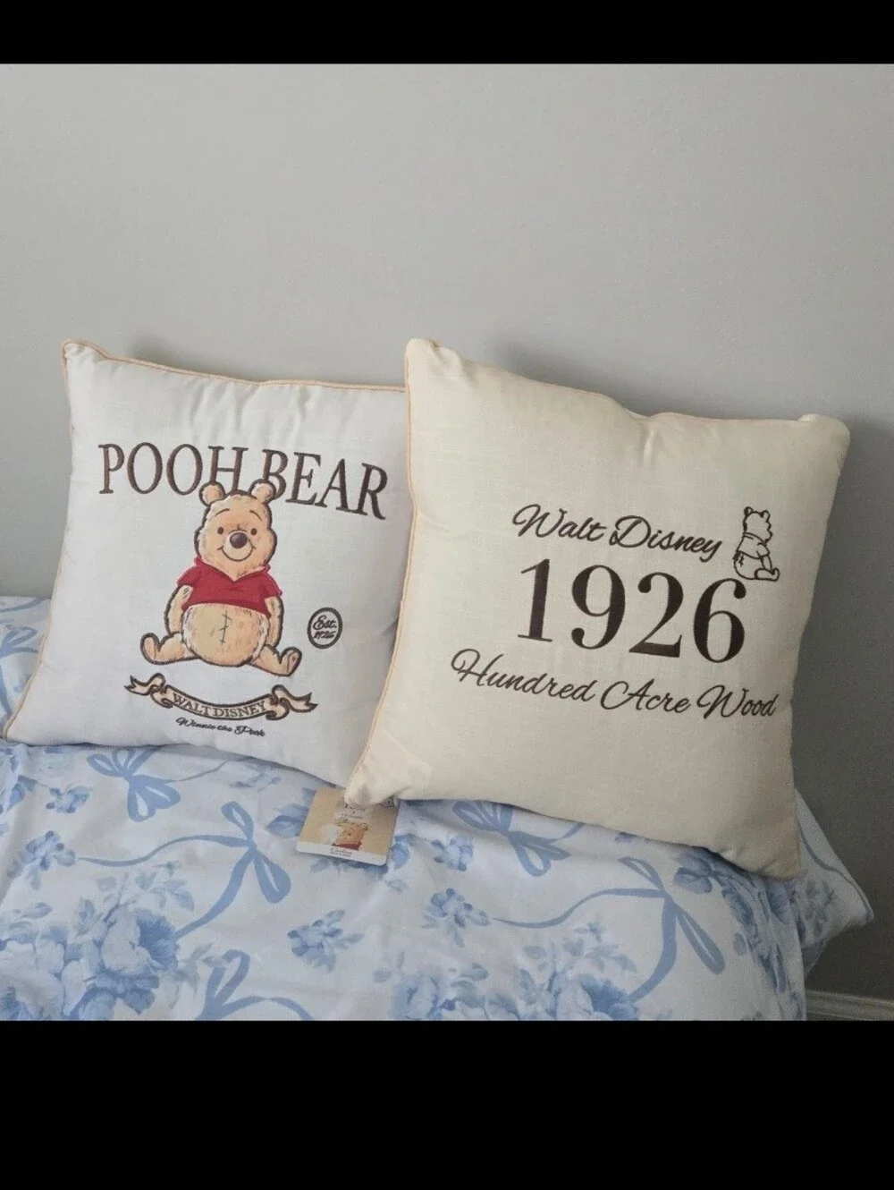Walt Disney Pooh Bear Decorative Pillow - Cream & Red, Primark
